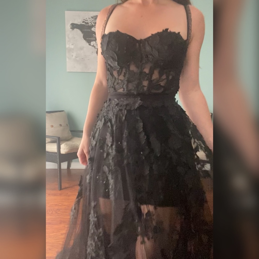 *SOLD*Jovani black homecoming dress, prom dress or black wedding dress - Picture 5 of 6